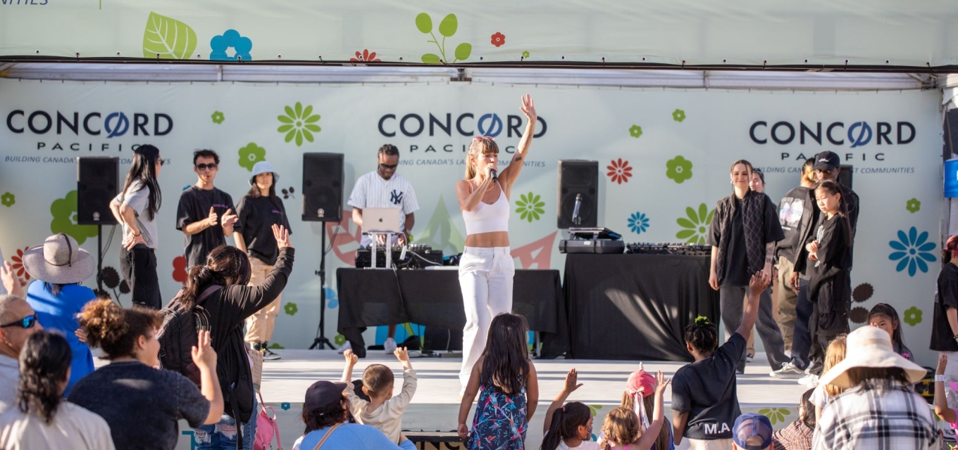 A person dancing on stage.
